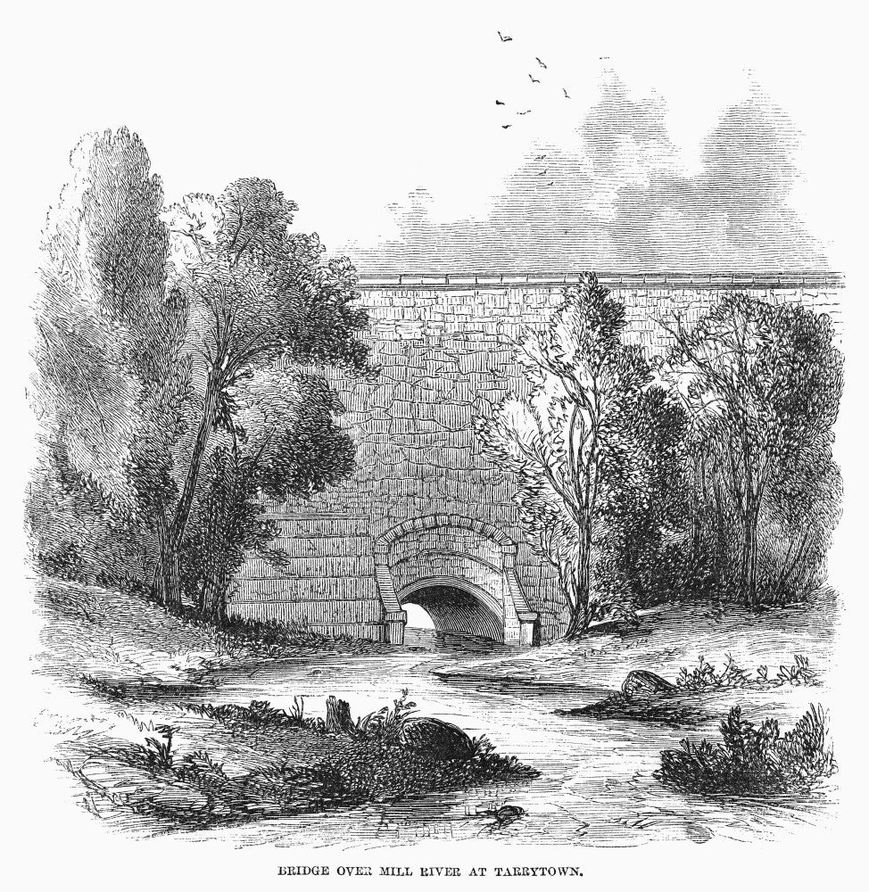 Croton Aqueduct Over Mill River Fine Art Print - 1860 Wood Engraving