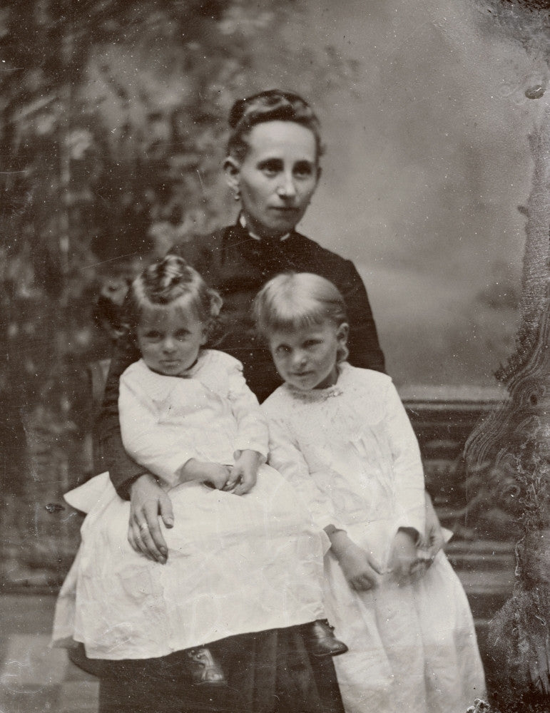 Mother and Children, C1890 Tintype Fine Art Print by Granger Collection