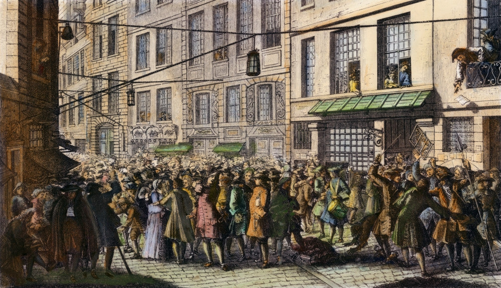 La Rue Quincampoix Fine Art Print - Historical Paris Scene