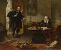 Milton Visiting Imprisoned Galileo Fine Art Print by Science Source
