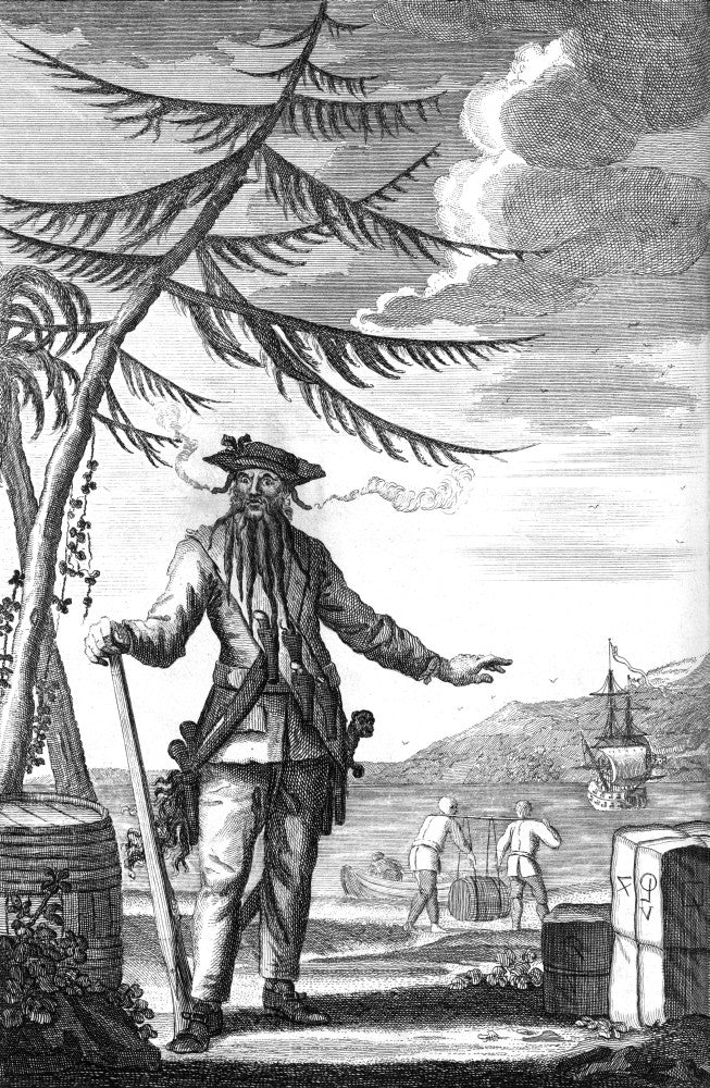 Blackbeard, Edward Teach Pirate Fine Art Print | Posterazzi