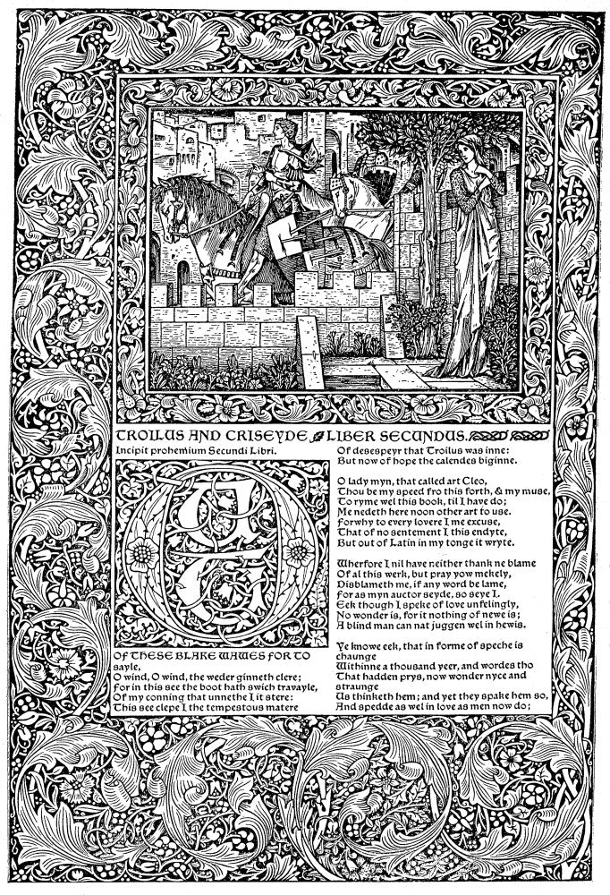 Morris: Chaucer, 1896 - The Beginning of Troilus and Criseyde Fine Art Print