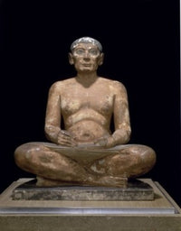 Statue of a Scribe Fine Art Print - Egyptian Art from Musee du Louvre