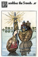 King Arthur Receiving Excalibur from the Lady of the Lake Fine Art Print by Howard Pyle