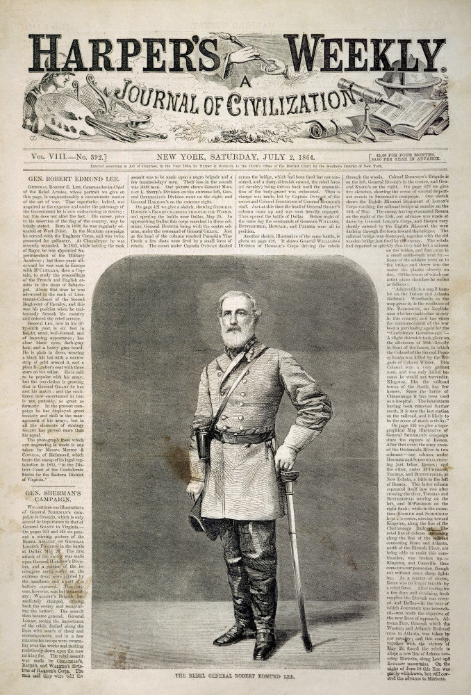 Civil War Front Page Print Featuring General Robert E. Lee | Granger Collection