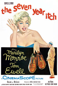 The Seven Year Itch Movie Poster Print Featuring Marilyn Monroe and Tom Ewell