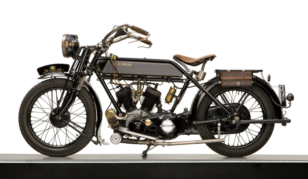 1924 Sunbeam V Twin JAP Engine Motorcycle Fine Art Print