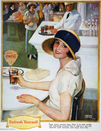 Coca-Cola Refresh Yourself Vintage Advertisement Poster Print