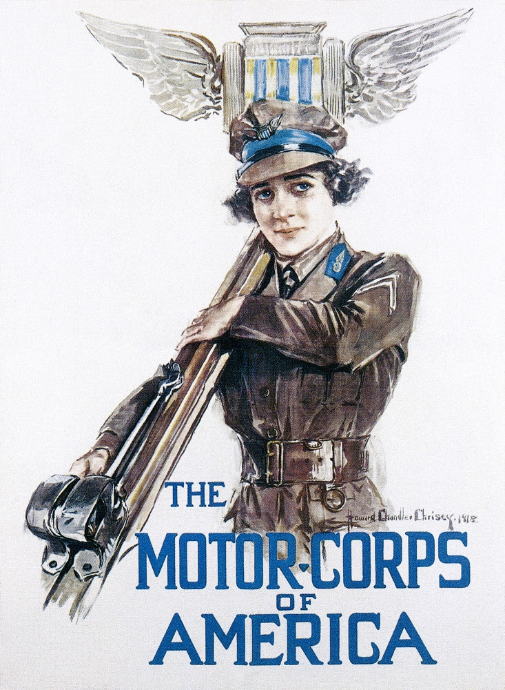 World War I Motor Transport Corps Recruiting Poster by Howard Chandler Christy