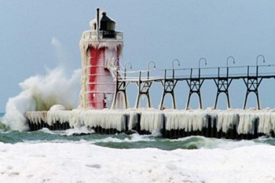 South Pier Lighthouse Poster Print by Panoramic Images (18x12)