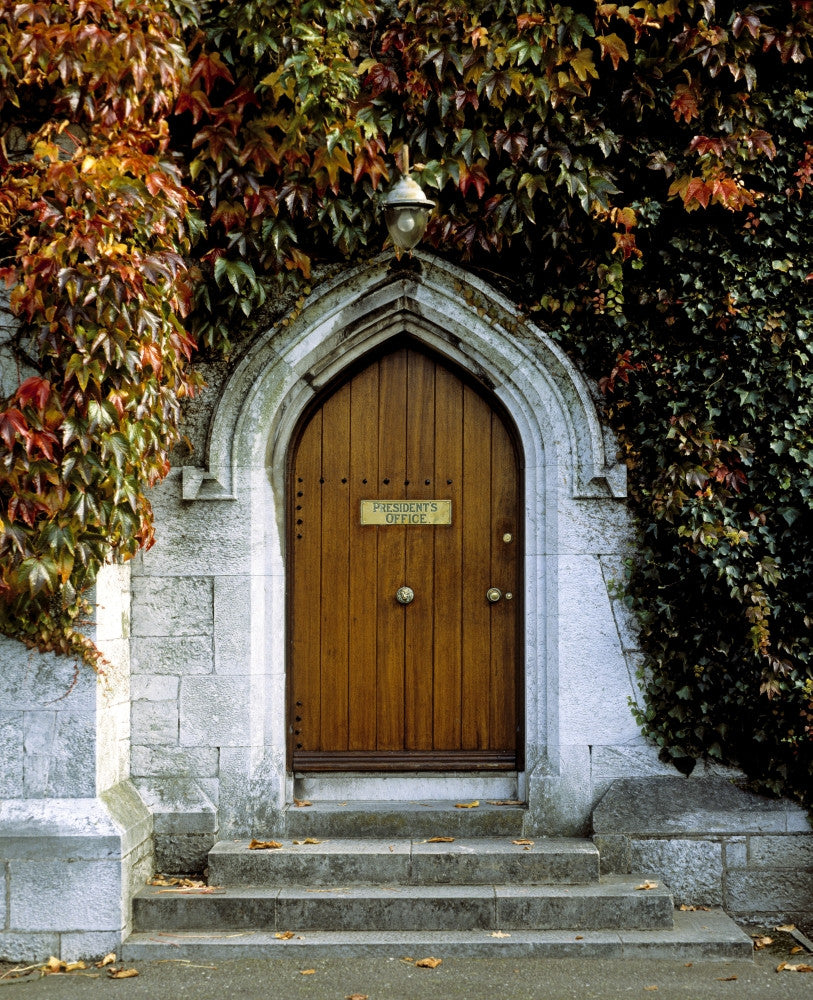 Gothic Doorway at University College Cork Fine Art Print by The Irish Image Collection