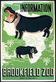 Brookfield Zoo Silkscreen Art Print by Mildred Waltrip, 1937