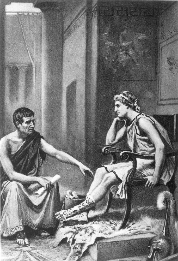 Aristotle Tutoring Alexander the Great Fine Art Print by Jean Leon Gerome Ferris