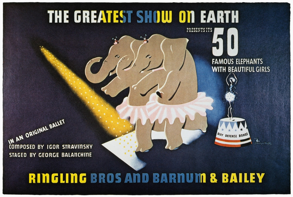 1942 Ringling Brothers Circus Poster by E. Mcknight Kauffer