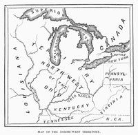 Northwest Territory 1787 Map Fine Art Print by Granger Collection
