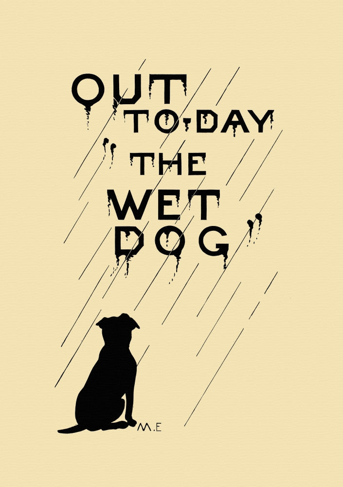 A Dog Sits Fine Art Print - Available in Multiple Sizes