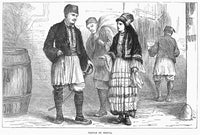 Serbia: Couple 1872 Wood Engraving Fine Art Print by Granger Collection
