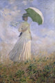 Woman With a Parasol Turned Toward the Right Fine Art Print by Claude Monet