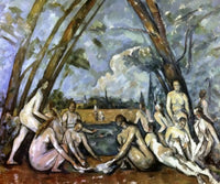 Les Grand Baigneuses #1 Fine Art Print by Paul Cezanne