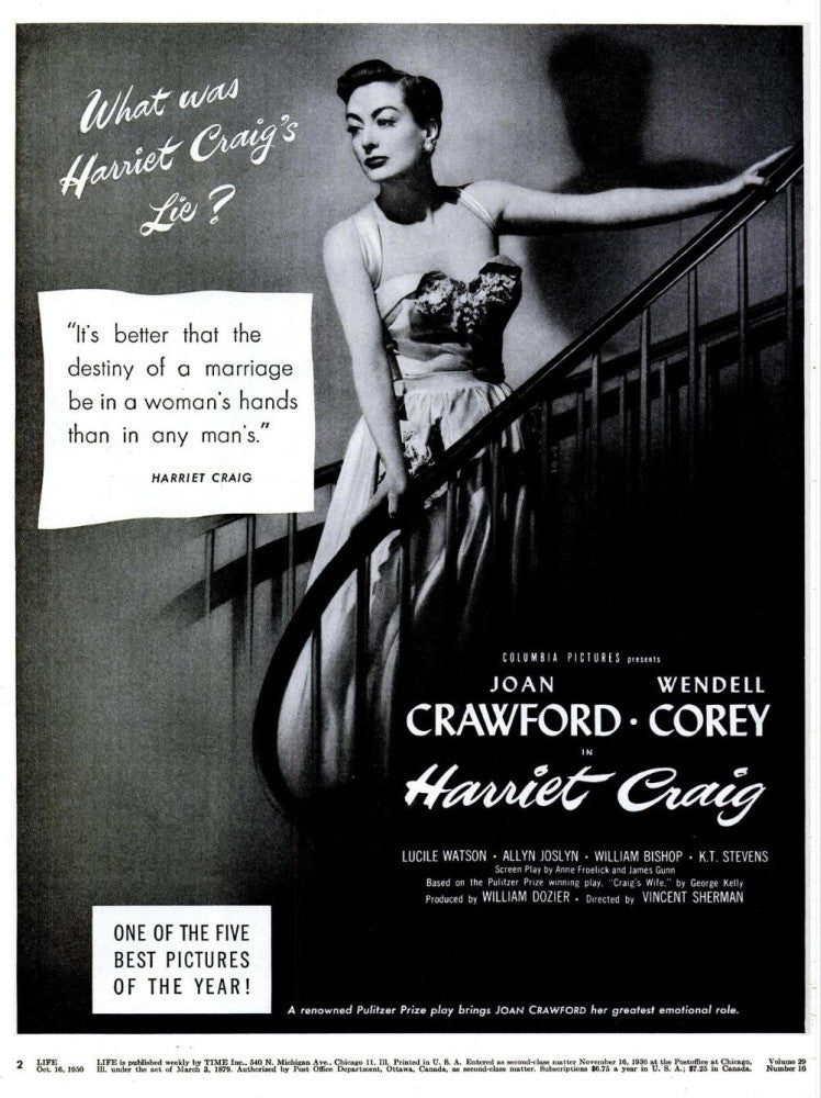 Joan Crawford - Harriet Craig Movie Photo Print