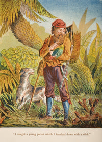 Chromolithographic Illustration from Robinson Crusoe by Daniel Defoe - Fine Art Print