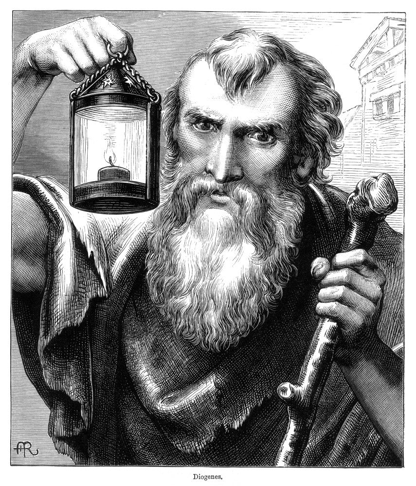Diogenes - 19th Century Wood Engraving Poster Print by Granger Collection