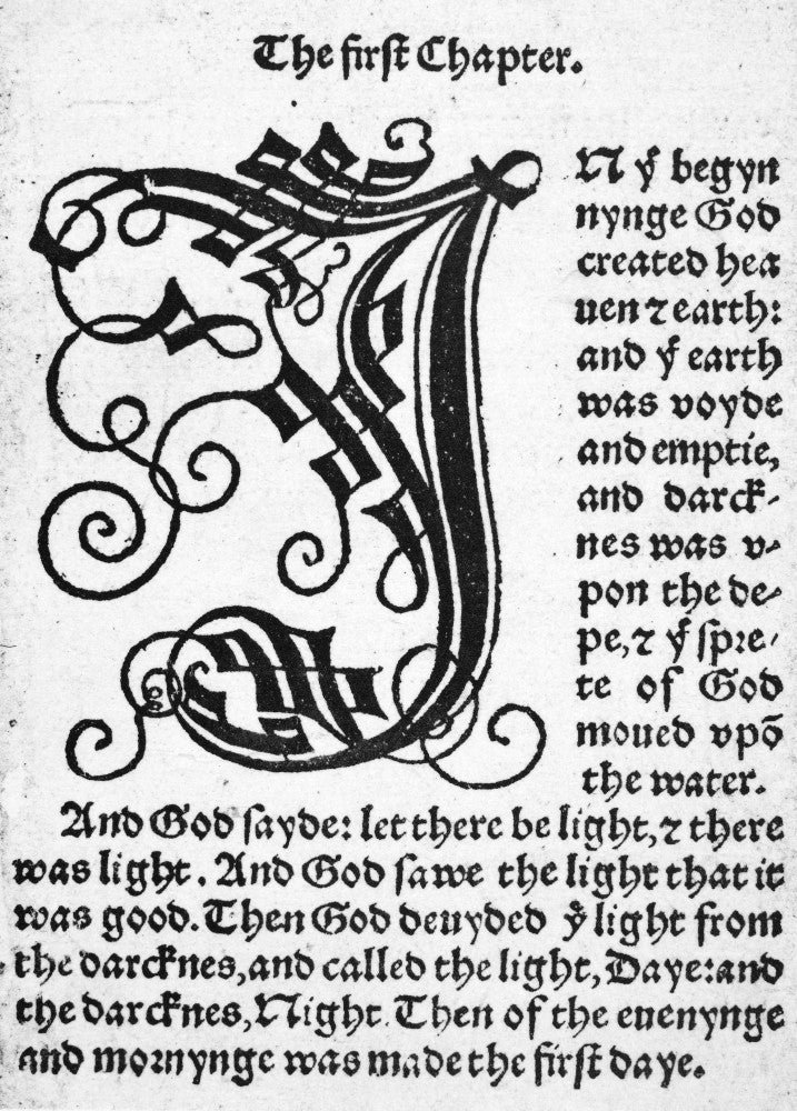 English Bible 1535 Fine Art Print - Historical Religious Art