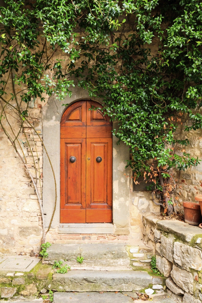 Italy, Tuscany Vineyard Poster Print by Emily Wilson - Stone Farm House Entrance