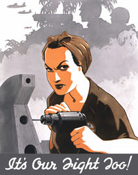 World War II Rosie the Riveter Propaganda Poster Print