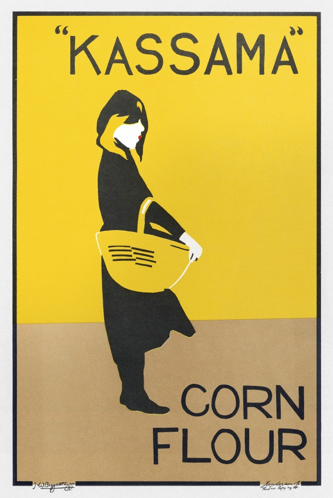 Kassama Corn Flour Advertisement Lithograph by Beggarstaff Brothers (1900)