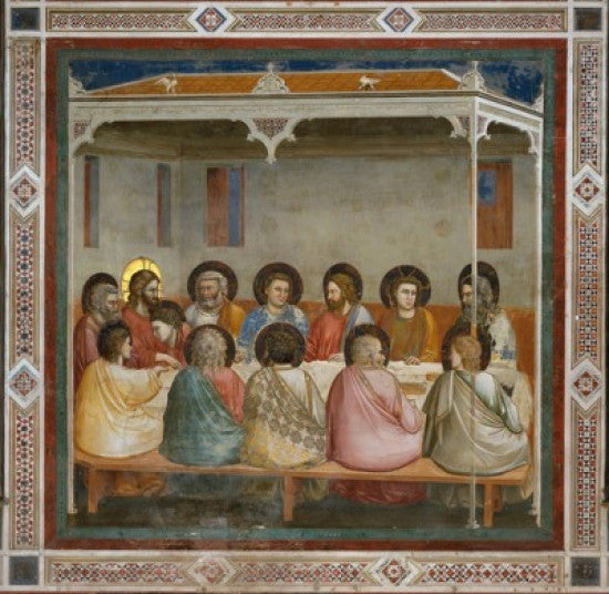 The Last Supper Fresco Poster Print by Giotto di Bondone
