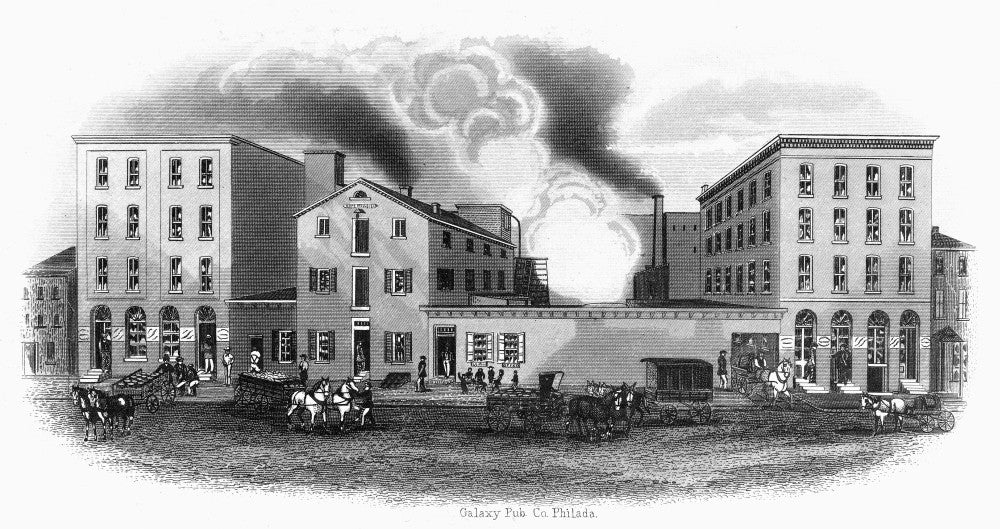 Philadelphia Distillery Steel Engraving Print by Granger Collection