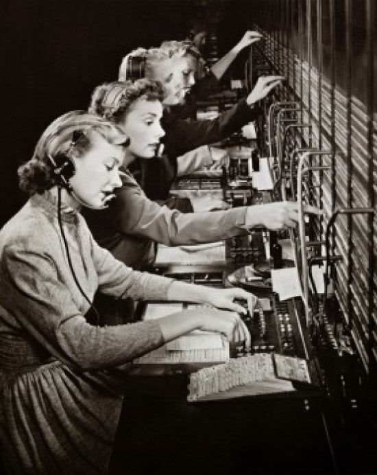 Vintage Telephone Operators Switchboard Fine Art Print