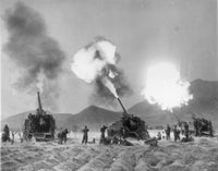 Korean War Artillerymen Firing 155mm Guns Poster Print