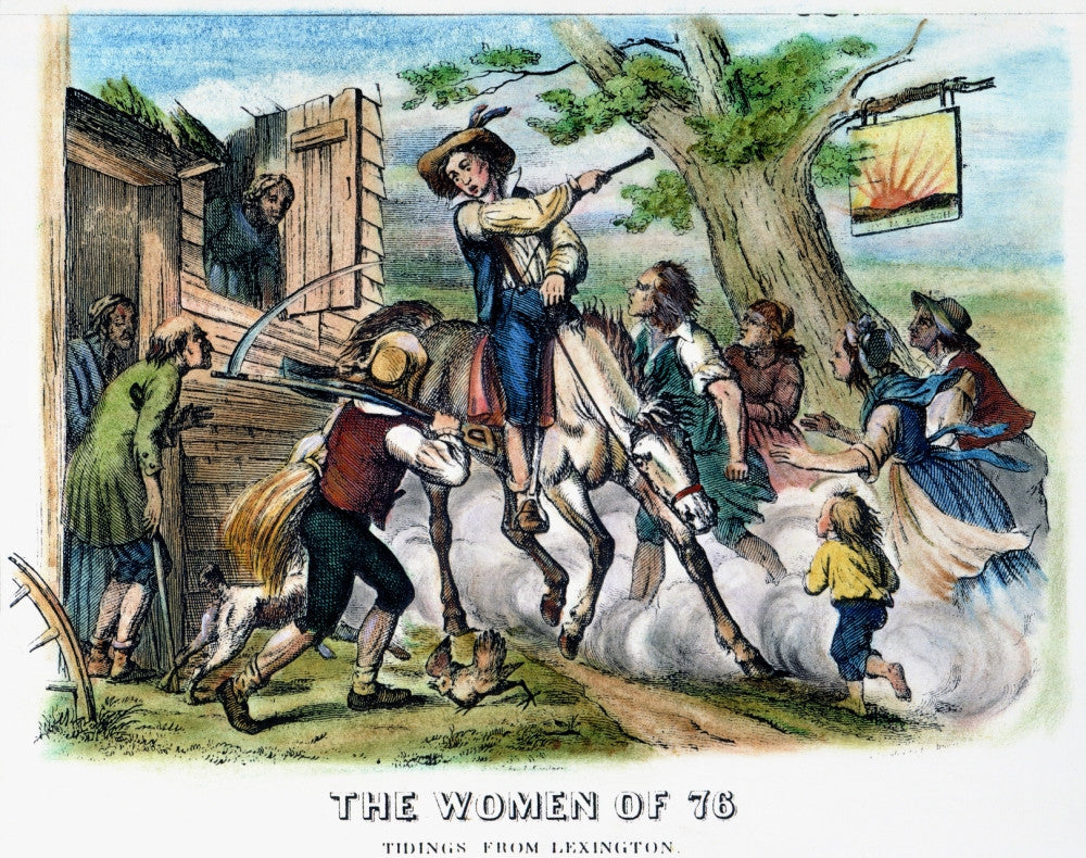 Sybil Ludington 1777 Fine Art Print - Colonial Militia Rallying