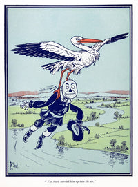 The Stork Carried Him Up Into The Air - Wizard of Oz Print by W.W. Denslow
