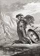 David and Goliath Fine Art Print from the Children's Bible by Ken Welsh