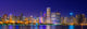 Chicago Skyline Night Poster Print with Cubs World Series Lights by Panoramic Images