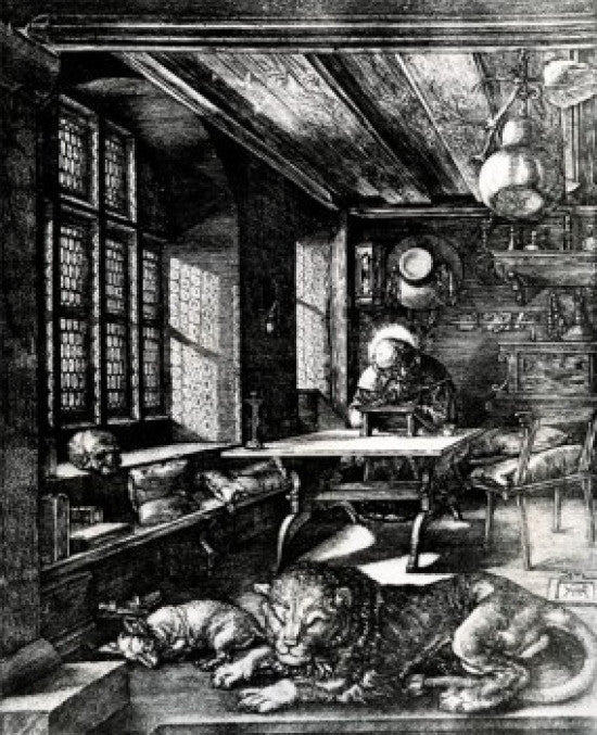 St. Jerome Revises the Bible Fine Art Print by Albrecht Durer