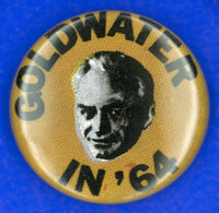 1964 Presidential Campaign Button Art Print Featuring Barry Goldwater