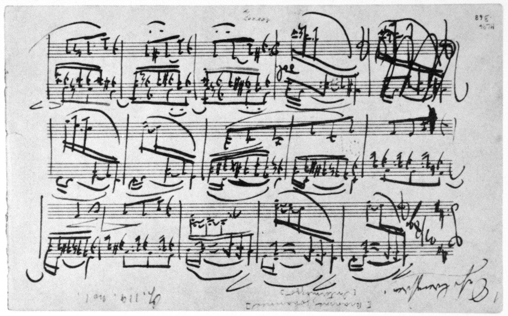Brahms Manuscript Page - Intermezzo for Piano, Op. 119 No. 1 Poster Print by Granger Collection