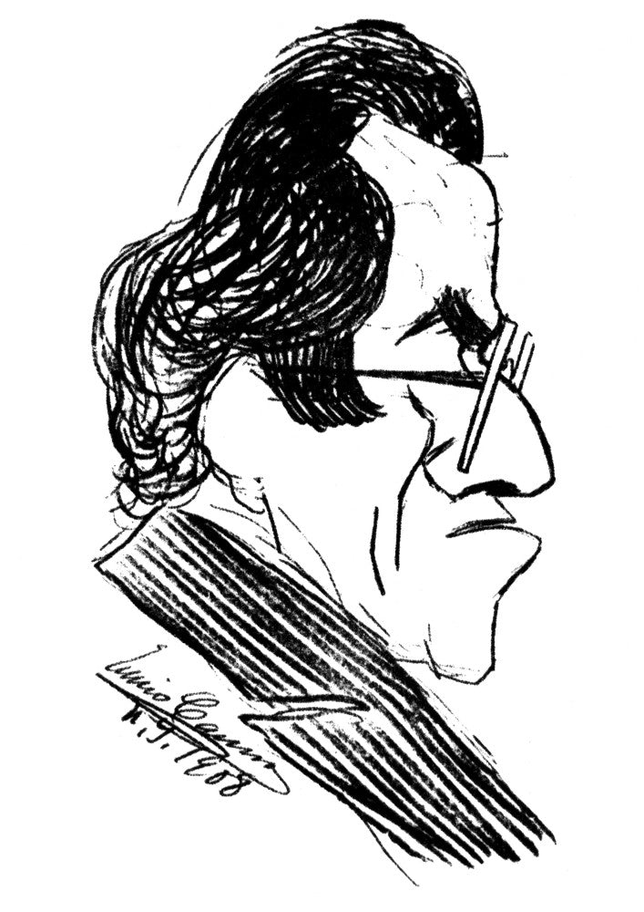 Gustav Mahler Caricature Fine Art Print by Enrico Caruso