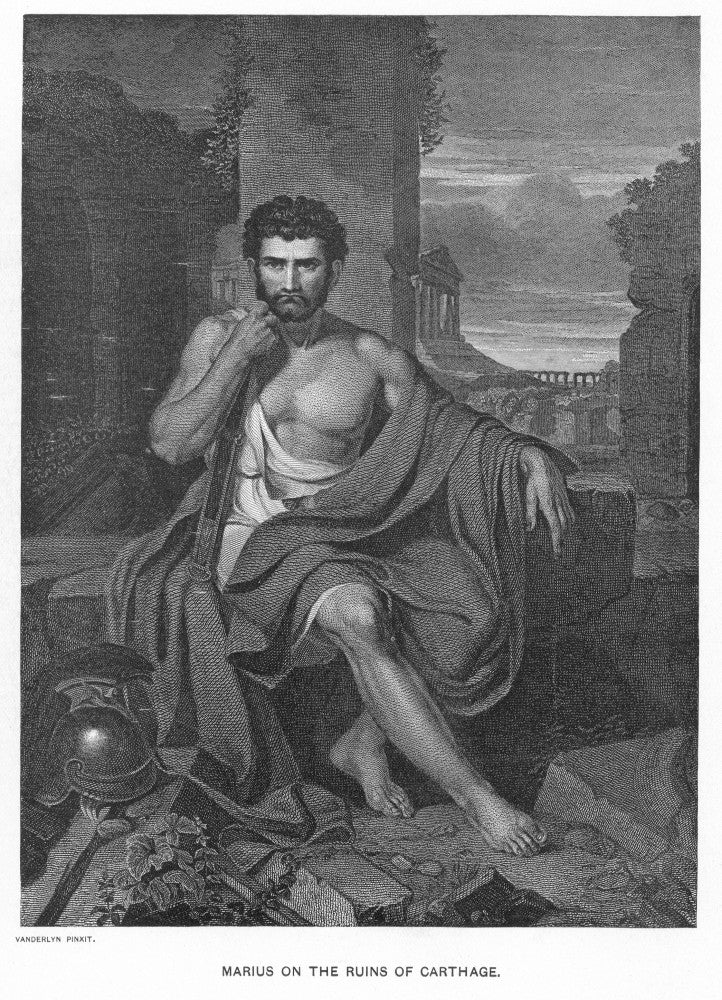 Gaius Marius on the Ruins of Carthage Fine Art Print