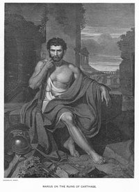 Gaius Marius on the Ruins of Carthage Fine Art Print