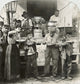 Spaghetti Vendor Fine Art Print - Serving Food in Naples, Italy, C1908