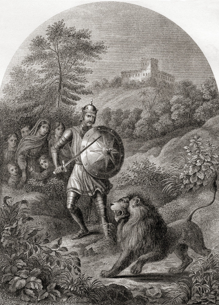 Greatheart Defending Christiana Art Print from Pilgrim's Progress by Ken Welsh