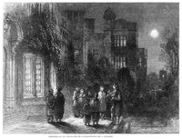 Christmas Carolers at an English Manor House Fine Art Print - 1859