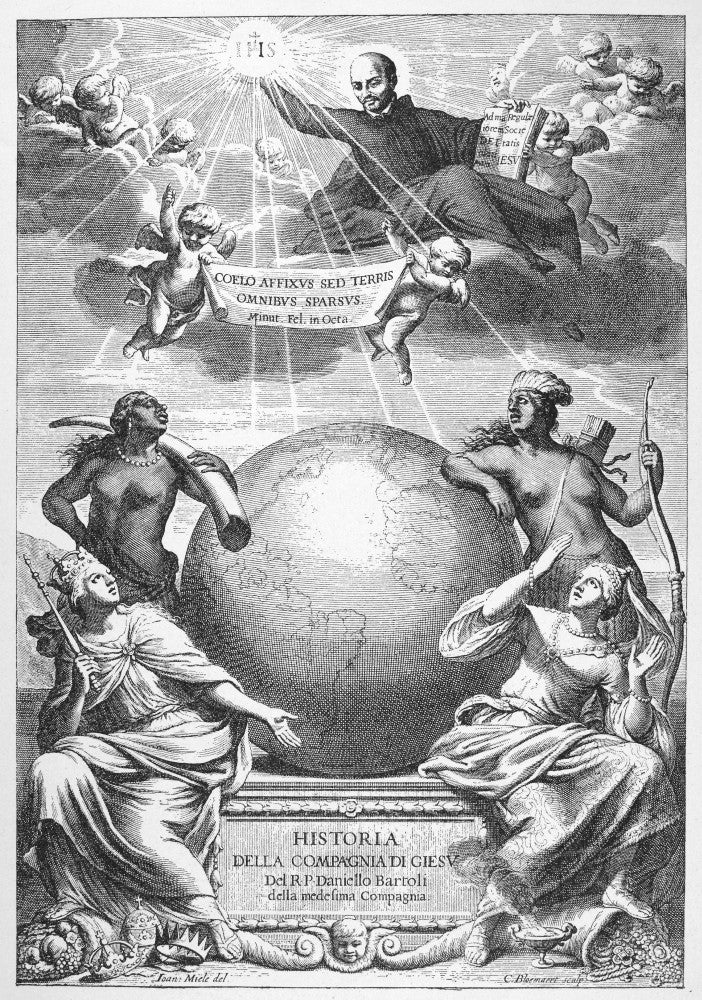 Allegory of the Jesuit Order Fine Art Print - Engraving Depicting Saint Ignatius Loyola