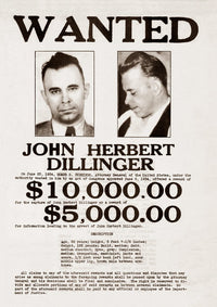 John Dillinger Wanted Poster Fine Art Print by John Parrot