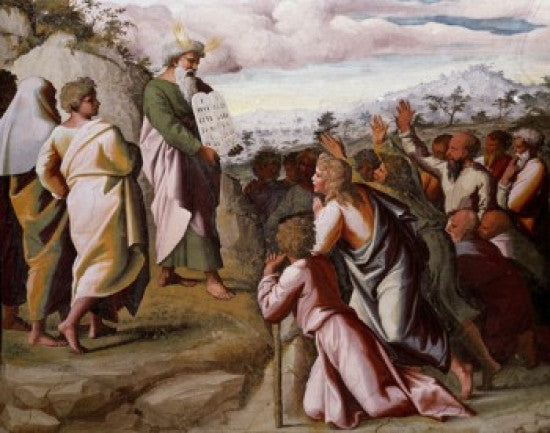 Moses Presenting the Ten Commandments Fine Art Print by Raphael - St. Peter's Basilica